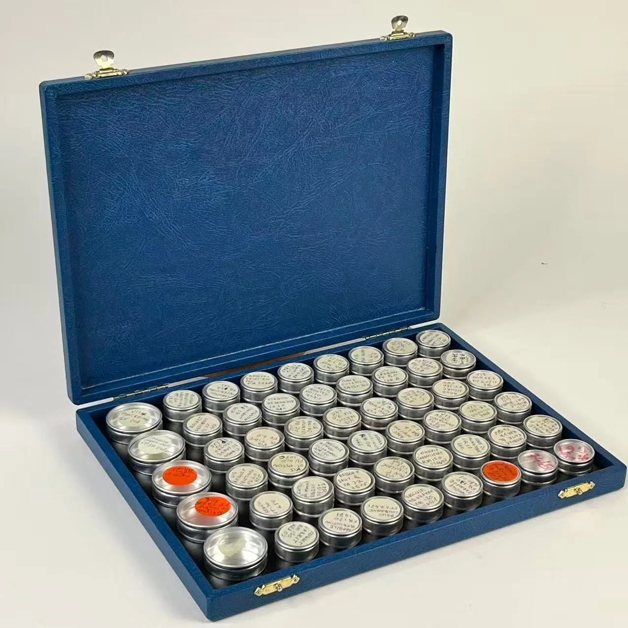 Patek Philippe Genève Navy Leather Key Case with Gold Hooks
